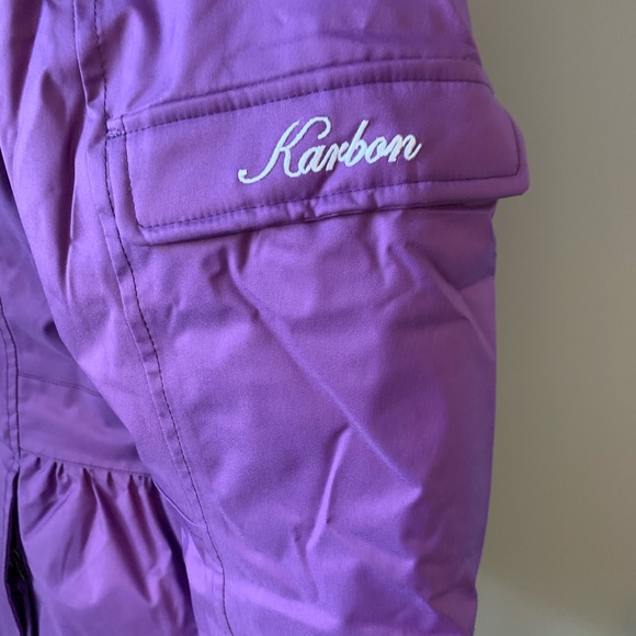 Purple Karbon ski coat with faux fur hood - Picture 3 of 7